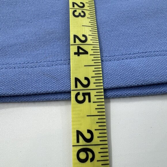 Vintage 90s Izod Polo Shirt Womens Large Blue Stretch 5-Button Preppy NEW - Picture 9 of 10